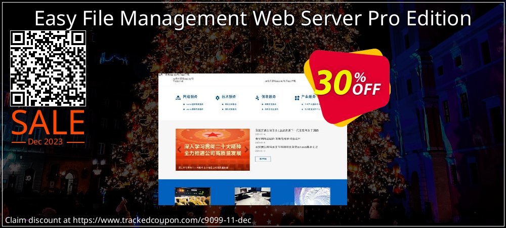 Easy File Management Web Server Pro Edition coupon on World Party Day offering discount