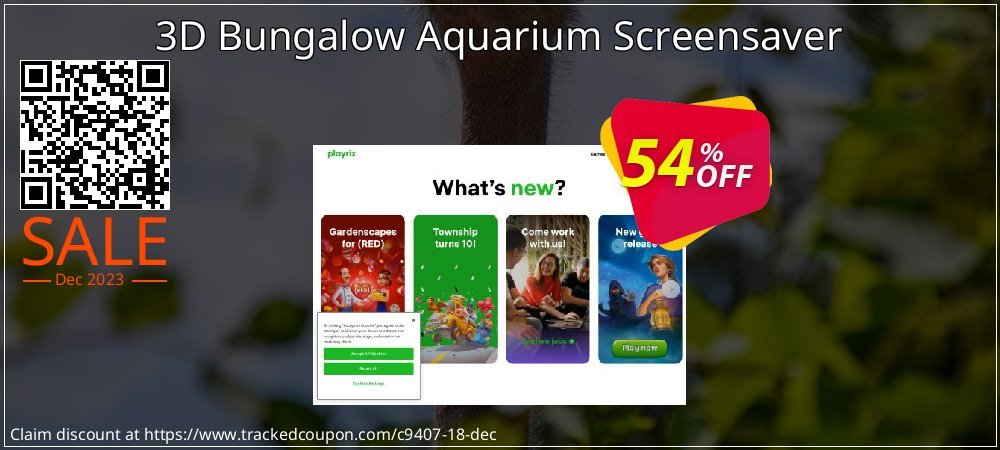 3D Bungalow Aquarium Screensaver coupon on Easter Day offering discount