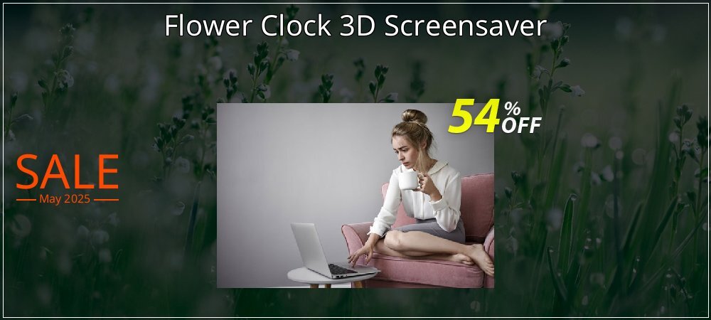 Flower Clock 3D Screensaver coupon on Palm Sunday offering discount