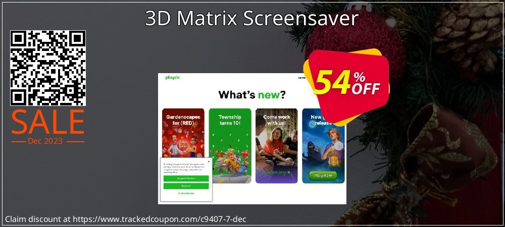 3D Matrix Screensaver coupon on Working Day discount