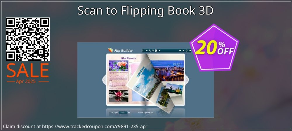 Scan to Flipping Book 3D coupon on Mother Day offering discount