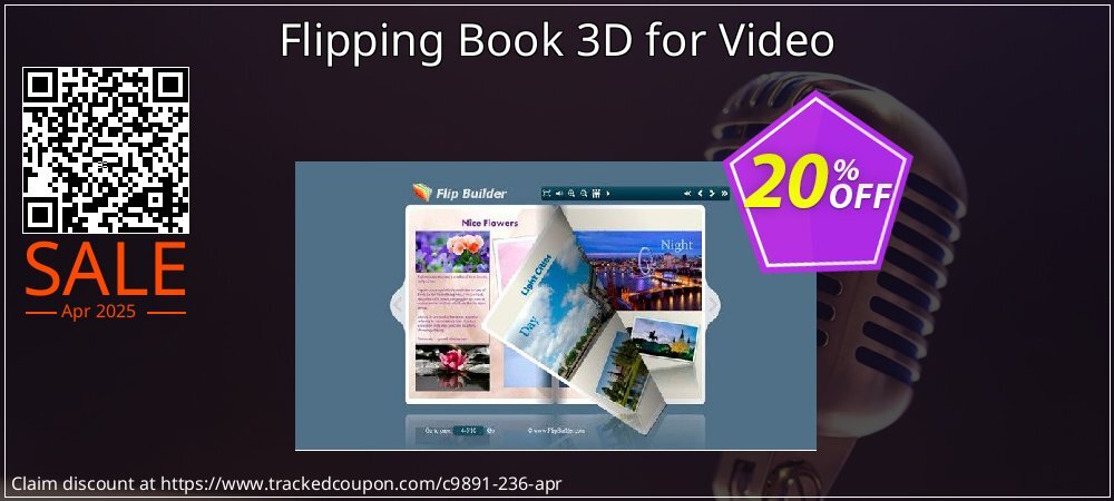 Flipping Book 3D for Video coupon on World Party Day offering discount