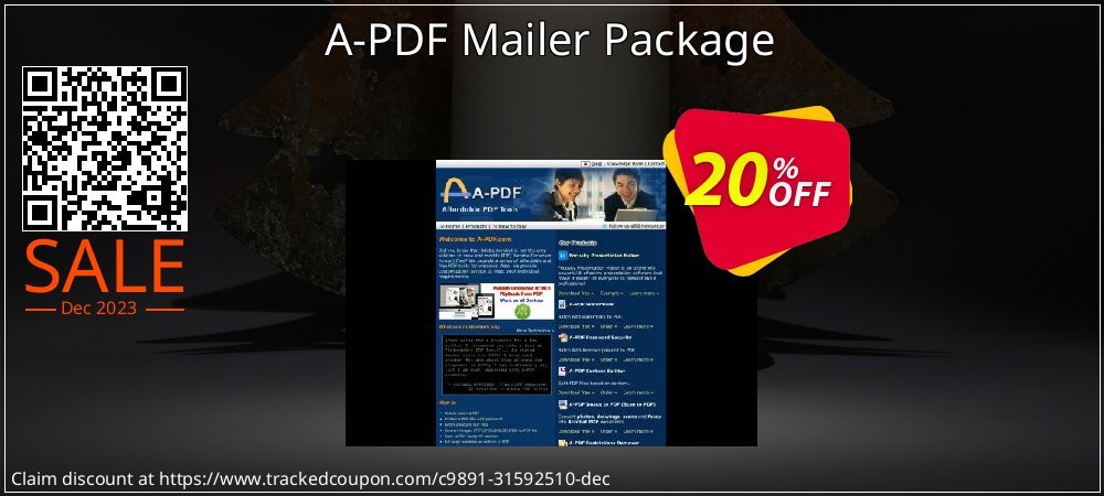 A-PDF Mailer Package coupon on Work Like a Dog Day offering sales