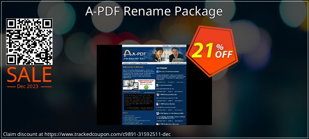 A-PDF Rename Package coupon on World Whisky Day discount