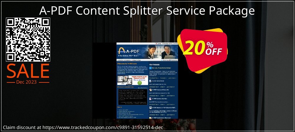 A-PDF Content Splitter Service Package coupon on National Smile Day super sale