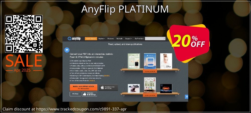 AnyFlip PLATINUM coupon on April Fools Day offering sales