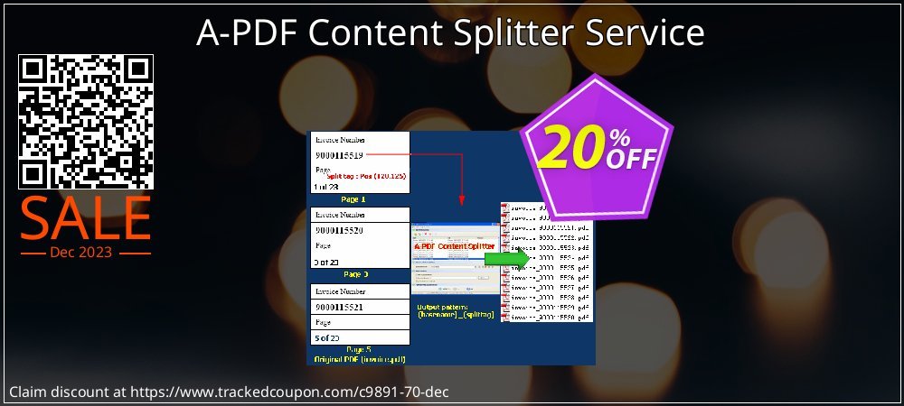 A-PDF Content Splitter Service coupon on World Backup Day promotions