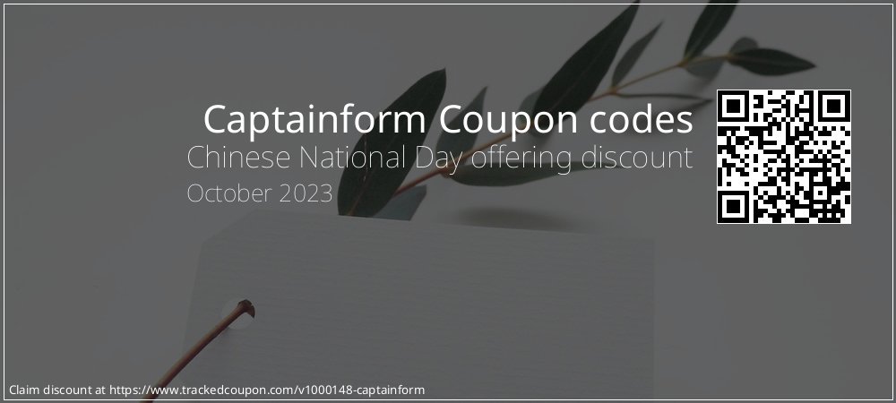 Captainform Coupon discount, offer to 2023