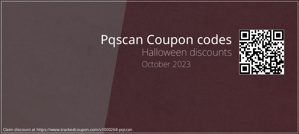 Pqscan Coupon discount, offer to 2022