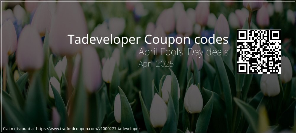 Tadeveloper Coupon discount, offer to 2025