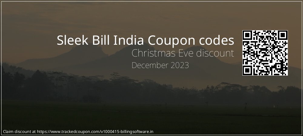 Sleek Bill India Coupon discount, offer to 2022