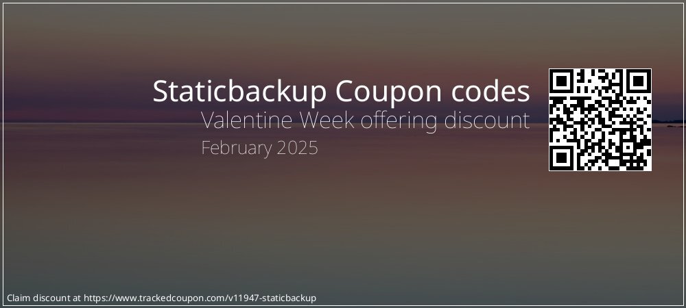 Staticbackup Coupon discount, offer to 2024