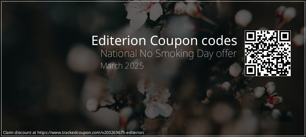 Editerion Coupon discount, offer to 2025