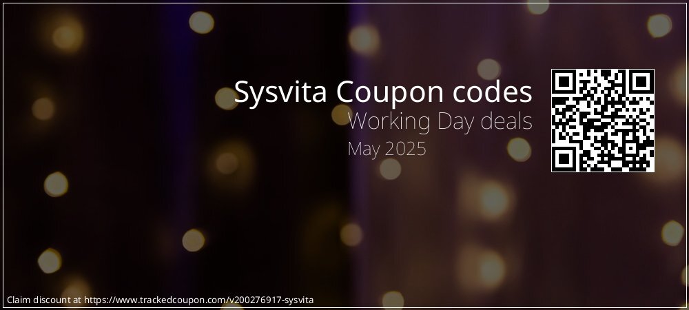 Sysvita Coupon discount, offer to 2025