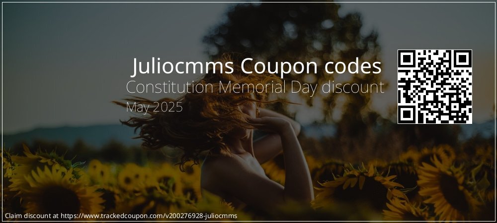 Juliocmms Coupon discount, offer to 2024