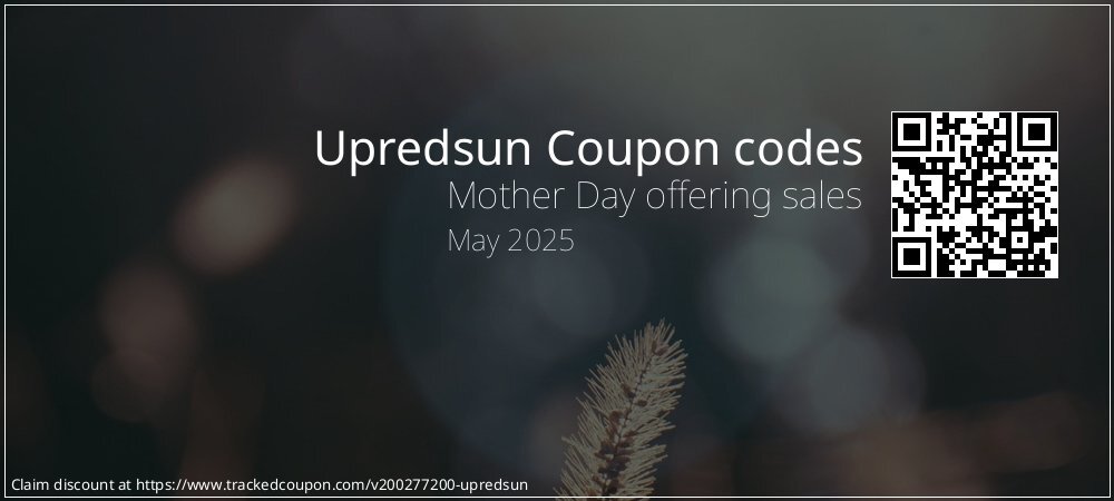 Upredsun Coupon discount, offer to 2025