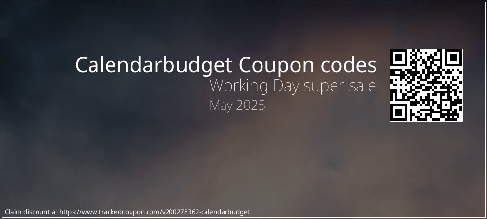 Calendarbudget Coupon discount, offer to 2025