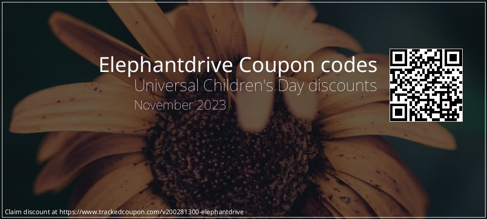 Elephantdrive Coupon discount, offer to 2022