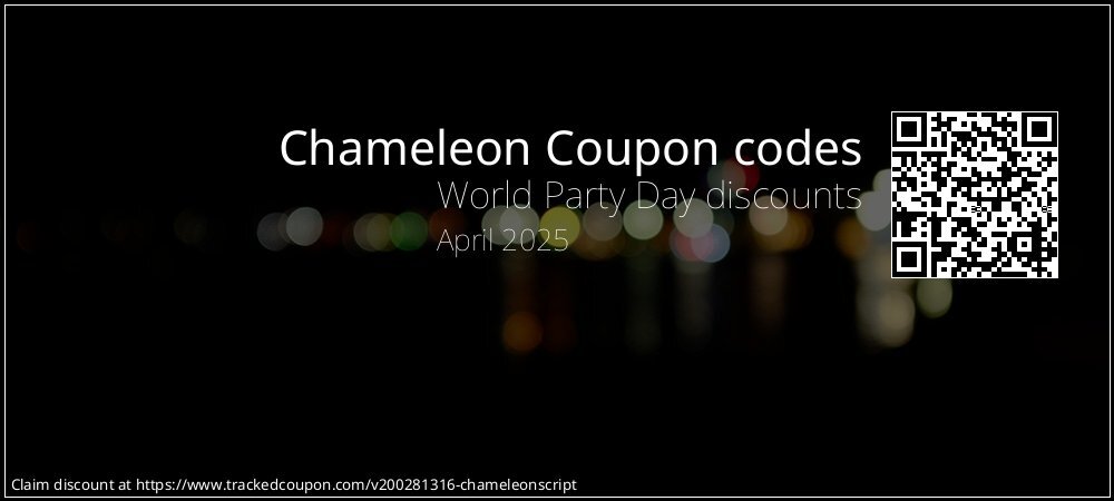 Chameleon Coupon discount, offer to 2025