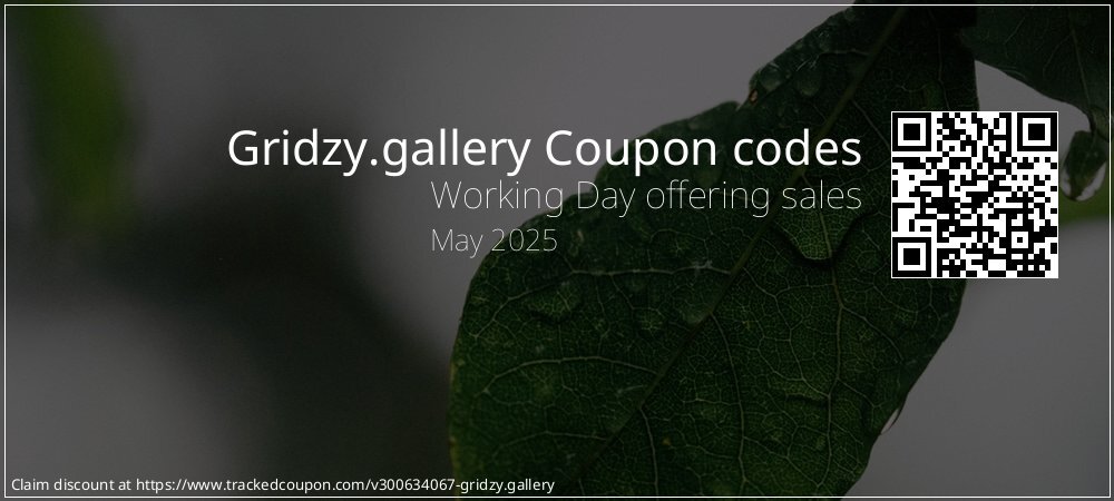 Gridzy.gallery Coupon discount, offer to 2025