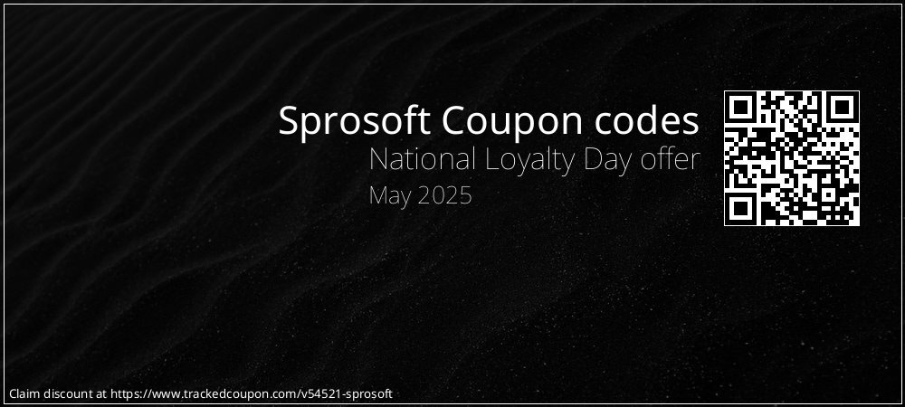 Sprosoft Coupon discount, offer to 2024