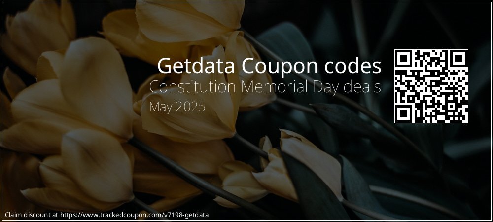 Getdata Coupon discount, offer to 2024