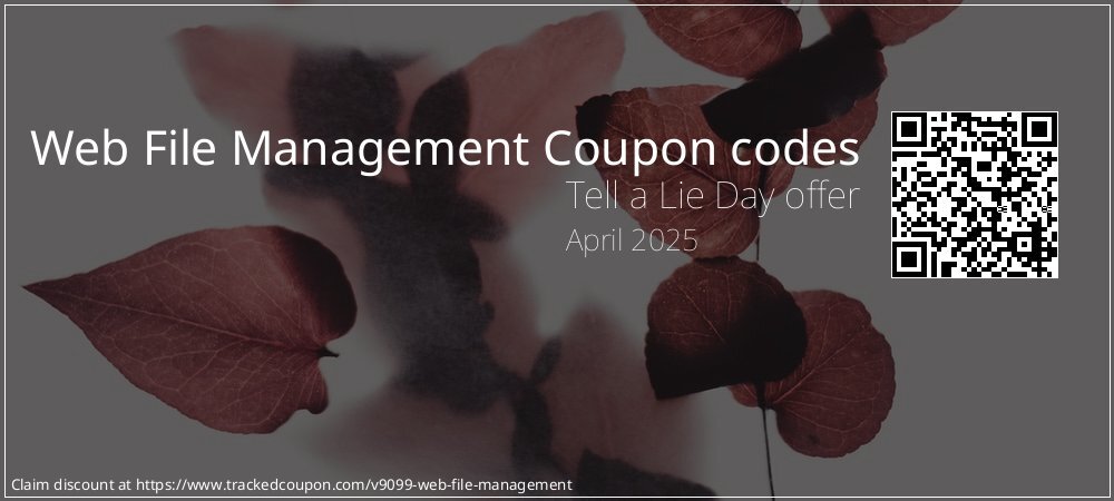 Web File Management Coupon discount, offer to 2024